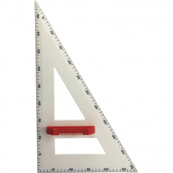 Zeichendreieck, 90°,60°,30°, Kunststoff weiß, Hypotenuse 50 cm, magnetisch, 